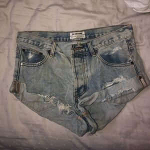 ONE TEASPOON DENIM SHORTS